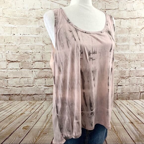 E hanger M tie dye studded tunic top - Picture 1 of 5
